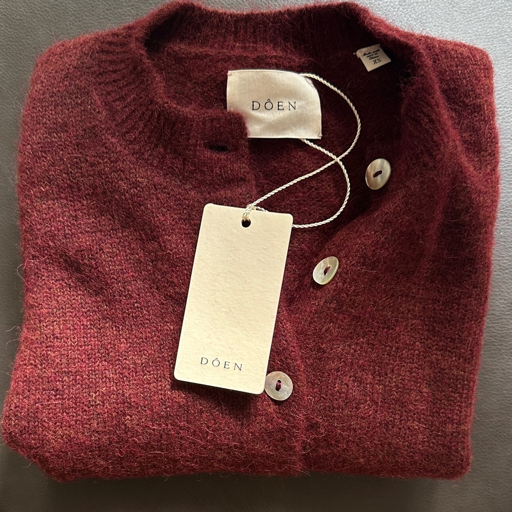 DOEN Anisa cardigan in Burgundy